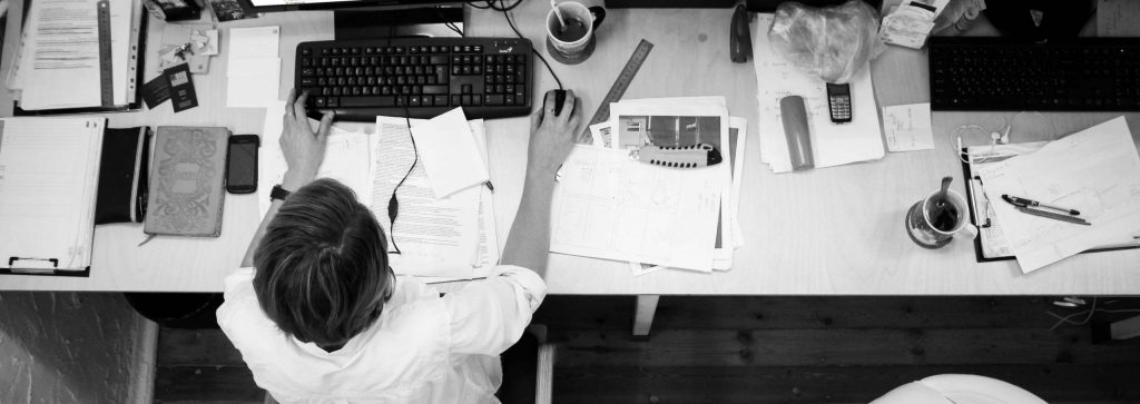 An architect at their desk